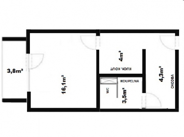 Prodej bytu 1+kk, 32 m², Uherské Hradiště